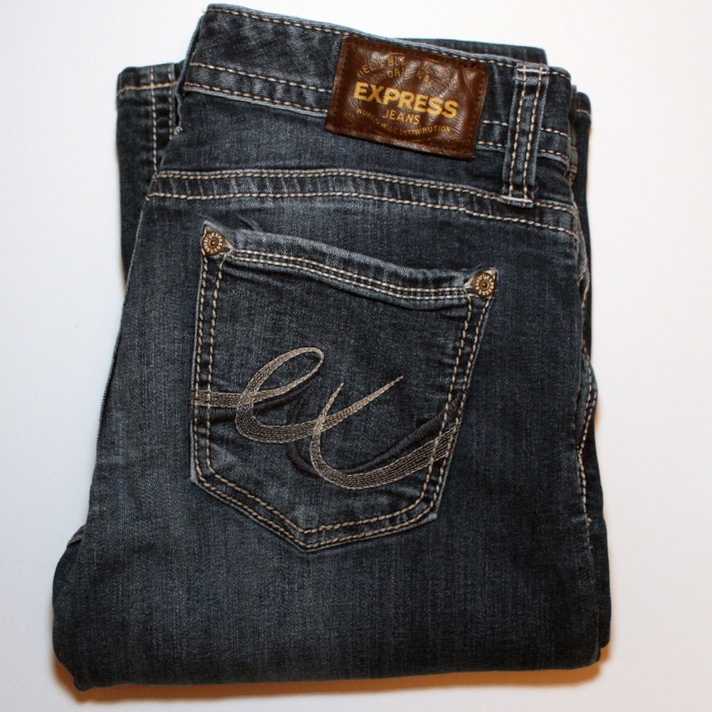 Express Thick Stitch low rise 4R boot cut